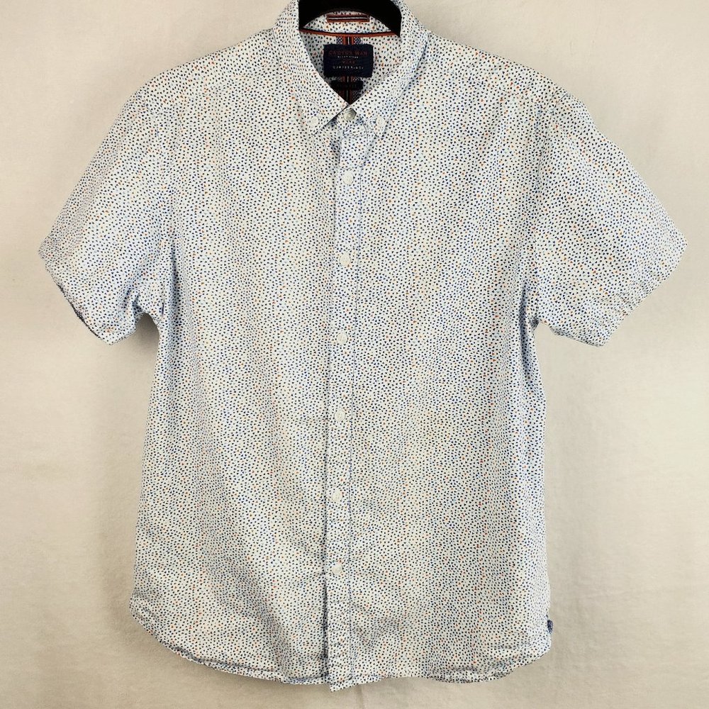 Cactus Man Ricky Singh Men's Short Sleeve Slim Fit Button Up Shirt US M